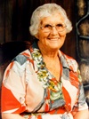 Picture of Mary Morton our first paid library manager.